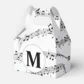 白黒ミュージックノートモノグラム フェイバーボックス (正面サイド)