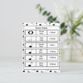 白黒ミュージックノート教育 ポストカード (スタンド正面)