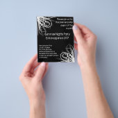 白黒ミュージック、DJ、またはダンスイベントフライヤー チラシ (手)