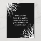 白黒ミュージック、DJ、またはダンスイベントフライヤー チラシ (裏面)