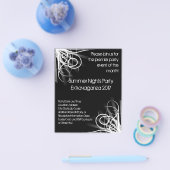 白黒ミュージック、DJ、またはダンスイベントフライヤー チラシ (シングル)