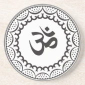 白黒ムスリムの宗教的象徴 コースター (正面)