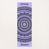 白黒ムラサンプルメンディヘンナマンダラ ヨガマット (正面)