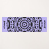 白黒ムラサンプルメンディヘンナマンダラ ヨガマット (正面(横))