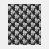 白黒ムービークラシックビーンビュー フリースブランケット (正面)