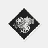 白黒ムービークラシック スタンダードカクテルナプキン (角)