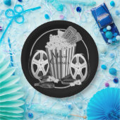 白黒ムービークラシック ペーパープレート (パーティー)