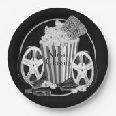 白黒ムービークラシック ペーパープレート (正面)
