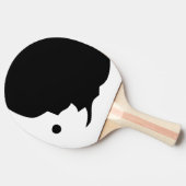 白黒ムーンクレセント卓球ラケット 卓球ラケット (横)