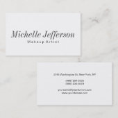 白黒メイクアップアーティストの名刺 名刺 (正面/裏面)