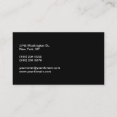 白黒メイクアップアーティストシックな名刺 名刺 (裏面)