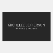 白黒メイクアップアーティストビジユニークネス 長方形シール (正面)