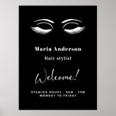 白黒メイクアップアーティスト開館時間へようこそ ポスター (正面)