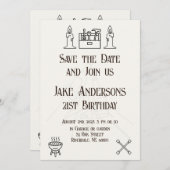 白黒メカニックの招待状 招待状 (正面/裏面)