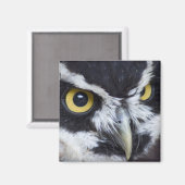 白黒メガネフクロウ マグネット (正面/裏面)