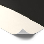 白黒メスポートレート赤日 ポスター (角)