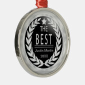 白黒メダル賞のベスト メタルオーナメント (右)