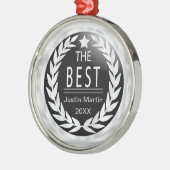 白黒メダル賞のベスト メタルオーナメント (左)