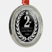 白黒メダル賞2位 メタルオーナメント (右)