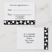 白黒メディカルアポイントメント 予約カード (正面/裏面)