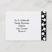 白黒メディカルアポイントメント 予約カード (裏面)