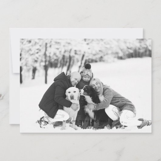 白黒メリーとブライトフォトホリデーカード (裏面)