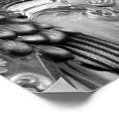 白黒メリーの丸い馬 ポスター (角)