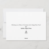 白黒メリークリスマスツリー シーズンカード (裏面)