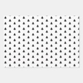 白黒メリークリスマスハッピーホリデー ラッピングペーパーシート (正面2)