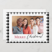 白黒メリークリスマスフォトインテリアデザイン シーズンカード (正面/裏面)