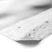 白黒メルカットポートレート野生生物 ポスター (角)