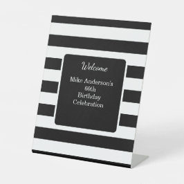 白黒メンズバースデーパーティー 台座サイン