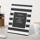 白黒メンズバースデーパーティー 台座サイン (インサイチュ)