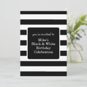白黒メンズバースデーパーティー 招待状 (スタンド正面)