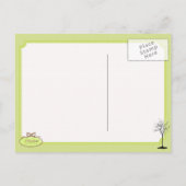 白黒メープルツリー日付はがきを保存 案内ポストカード (裏面)