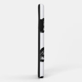 白黒メープルリーフプリント Case-Mate iPhoneケース (裏面/右)