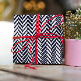 白黒モアレストライプの抽象芸術 ラッピングペーパー