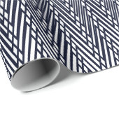 白黒モアレストライプの抽象芸術 ラッピングペーパー (ロールコーナー)