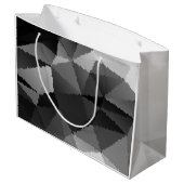 白黒モザイク模様 ラージペーパーバッグ (裏面アングル)