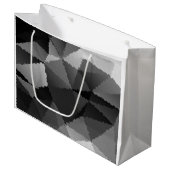 白黒モザイク模様 ラージペーパーバッグ (正面アングル)