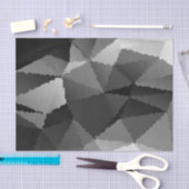 白黒モザイク模様 薄葉紙 (クラフト)