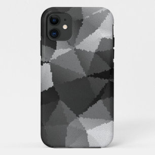 白黒モザイク模様 iPhone 11 ケース