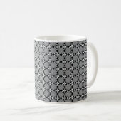 白黒モザイク コーヒーマグカップ (正面右)
