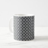 白黒モザイク コーヒーマグカップ (正面左)