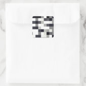 白黒モザイク スクエアシール (バッグ)