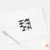 白黒モザイク スクエアシール (封筒)