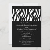 白黒モダニストのストライプ結婚式招待状 招待状 (正面)