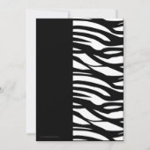 白黒モダニストのストライプ結婚式招待状 招待状 (裏面)