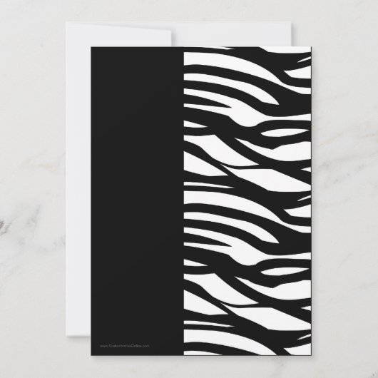 白黒モダニストのストライプ結婚式招待状 招待状 (裏面)