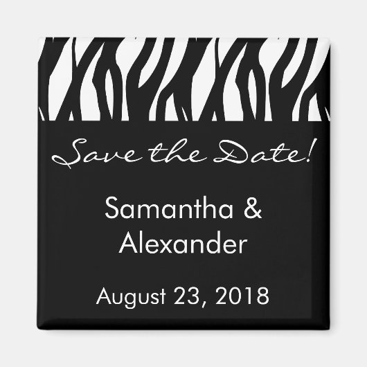 白黒モダニストストライプ マグネット (正面)